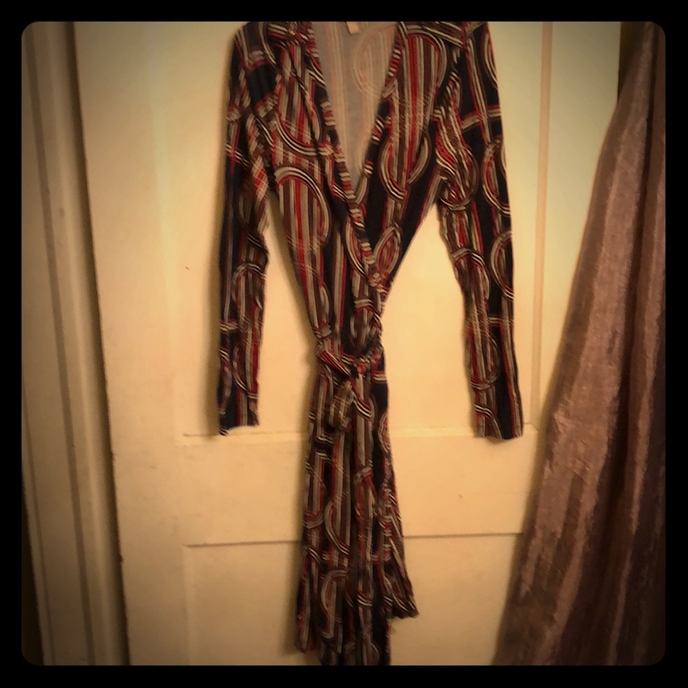 Banana republic wrap around retro dress- large